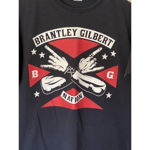 Brantley Gilbert Black S/S T-Shirt Men's Size L Concert Tour Country Music Tee - Picture 9 of 10